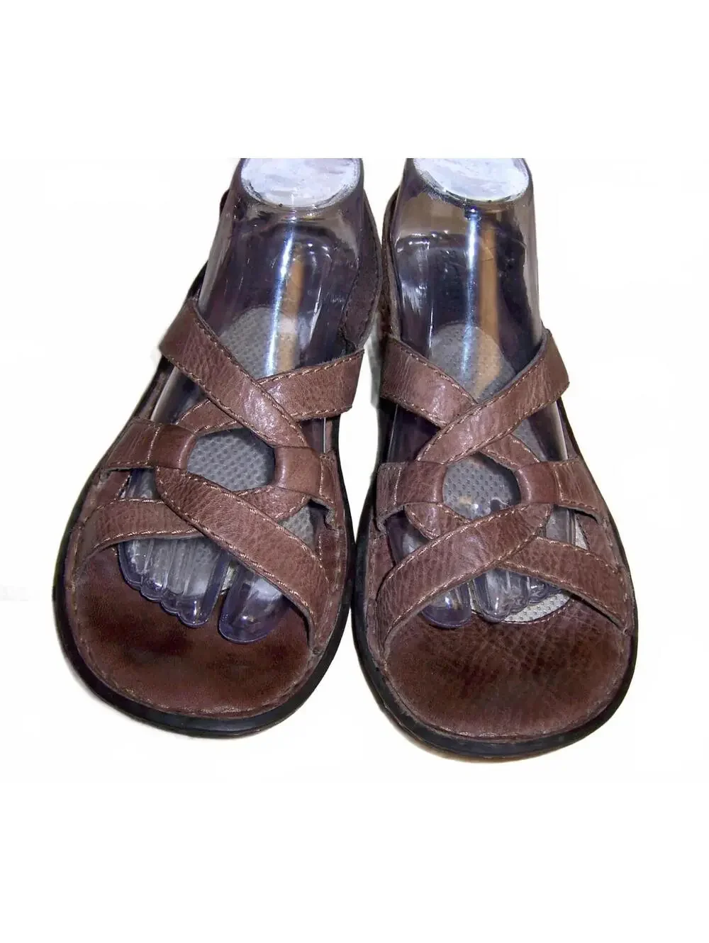 Born W61029 Brown Strappy Leather Comfort Sandals Wms US 10